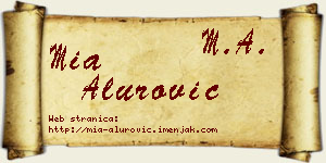 Mia Alurović vizit kartica